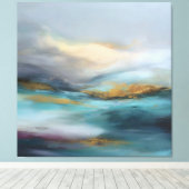 Rustige horizon in beweging canvas afdruk (Insitu (Houten vloer))