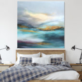 Rustige horizon in beweging canvas afdruk (Insitu (Slaapkamer))