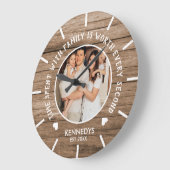 Rustige Houdfotofamilie — Quote Large Clock Grote Klok (Hoek)