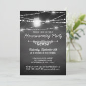 Rustige housewarming Party Chalkboard-lampjes Kaart (Staand voorkant)