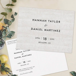 Rustige hout Eenvoudige, moderne minimalistische o Aankondigingskaart