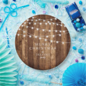 Rustige Hout- en airy-lampfamilie — Aangepast Papieren Bordje (Feest)