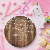 Rustige Hout- en airy-lampfamilie — Aangepast Papieren Bordje (Feest)