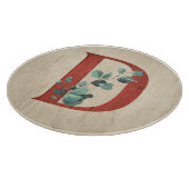 Rustige hout en eucalyptus Letter D Snijplank (Hoek)