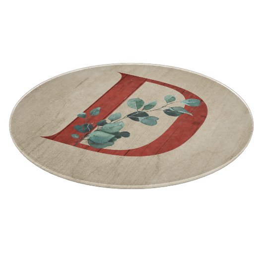 Rustige hout en eucalyptus Letter D Snijplank (Hoek)