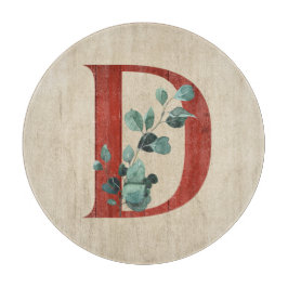 Rustige hout en eucalyptus Letter D Snijplank