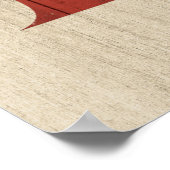 Rustige Hout en Eucalyptus Letter H Afdrukken Poster (Hoek)