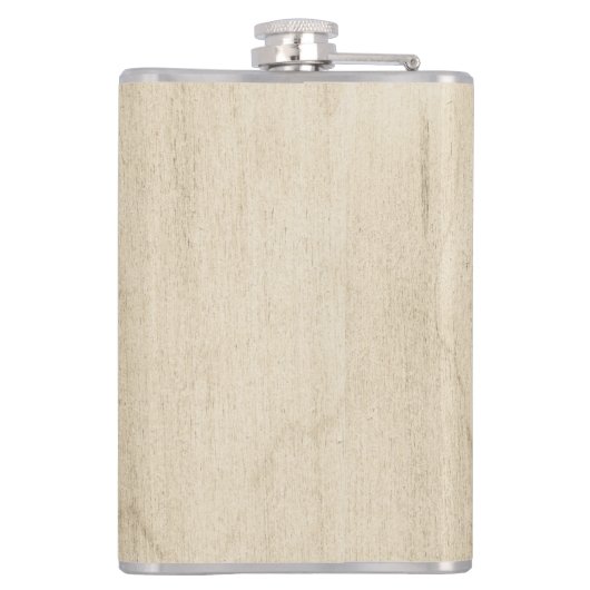 Rustige hout en eucalyptus Letter M Heupfles (Achterkant)