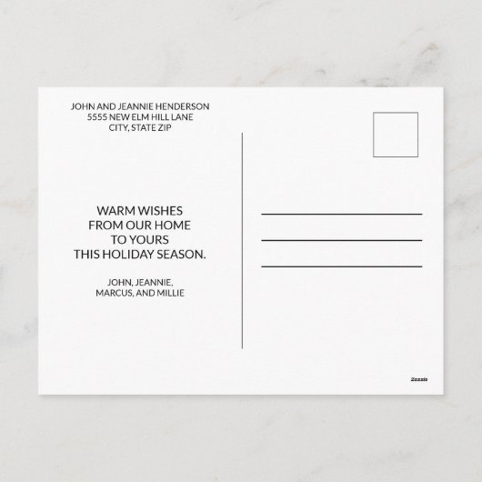 Rustige Hout Poinsettias Twins First Kerstmis Feestdagenkaart (Achterkant)