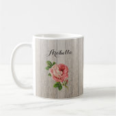 Rustige  hout Roze roze roze roze roze met naam Koffiemok (Links)