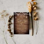 Rustige Hout String Lights Wedding QR Code RSVP Kaart<br><div class="desc">Moderne en elegante ontwerpgedrukte Chic Rustic Wood String Lights Minimal QR Code RSVP Wedding Invitation die met jouw tekst kan worden aangepast. Klik op de knop "Aanpassen" en gebruik onze ontwerptool om deze sjabloon te wijzigen. Bekijk de grafische kunstontwerpopslag voor andere producten die bij dit ontwerp passen!</div>