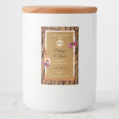 Rustige houtachtige korrelschors Logo Voedselcontainer Etiket (Voorkant)