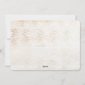 Rustige houtafbeelding met kerstobjecten feestdagenkaart (Achterkant)