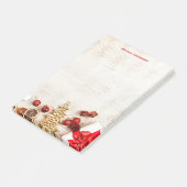 Rustige houtafbeelding met kerstobjecten post-it® notes (Schuin)