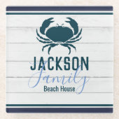 Rustige houtak Kustkust Glazen Onderzetter (Voorkant)