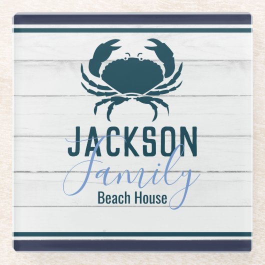 Rustige houtak Kustkust Glazen Onderzetter (Voorkant)