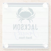 Rustige houtak Kustkust Glazen Onderzetter (Achterkant)