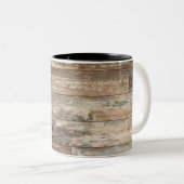Rustige houtbewerkingsstijl tweekleurige koffiemok (Voorkant rechts)