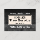 Rustige houtbomen visitekaartje (Voorkant)