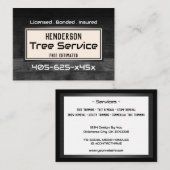 Rustige houtbomen visitekaartje (Voorkant / Achterkant)