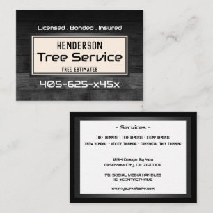 Rustige houtbomen visitekaartje