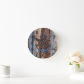Rustige houten Anchor Nautical Wall klok (Huis)