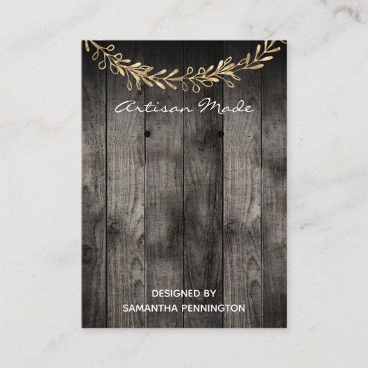 Rustige houten artistieke productkaarten voor het  visitekaartje (Voorkant)