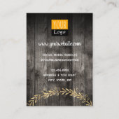 Rustige houten artistieke productkaarten voor het  visitekaartje (Achterkant)