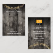 Rustige houten artistieke productkaarten voor het  visitekaartje (Voorkant / Achterkant)