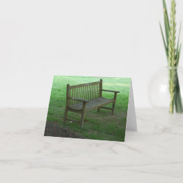 Rustige houten bank bij Bryn Mawr Note Kaart Sets