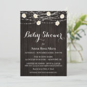 *~* Rustige houten bloemen Licht Roos Baby shower Kaart (Staand voorkant)