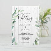 Rustige houten botanische waterverf vertrekt kaart (Staand voorkant)