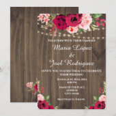 Rustige houten Bourgogne met  bodemverlichting Kaart (Voorkant / Achterkant)