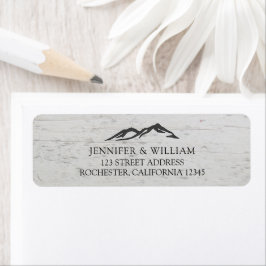 Rustige houten bruid en bruinkoolbruin etiket