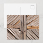 Rustige houten deur briefkaart (Voorkant / Achterkant)