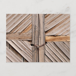 Rustige houten deur briefkaart