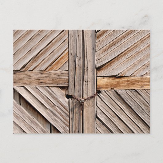 Rustige houten deur briefkaart (Voorkant)