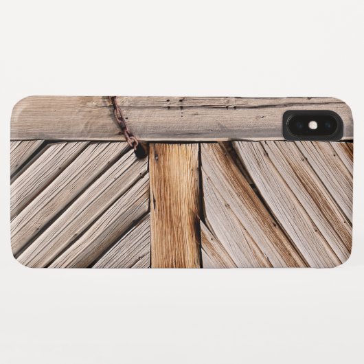Rustige houten deur met kettingslot Case-Mate iPhone case (Achterkant (horizontaal))