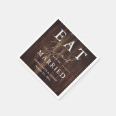 Rustige houten Drink en huwelijkshuwelijk Servet (Hoek)