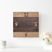 Rustige houten en braadbrauwwarenhuis vierkante klok (Huis)