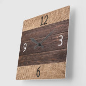 Rustige houten en braadbrauwwarenhuis vierkante klok (Hoek)