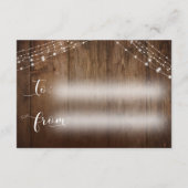 Rustige houten en lichte Vrijgezellenfeest zonder  Informatiekaartje (Achterkant)