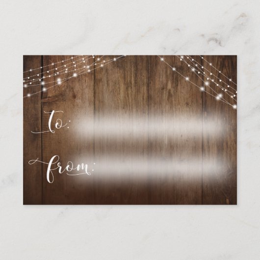 Rustige houten en lichte Vrijgezellenfeest zonder  Informatiekaartje (Achterkant)