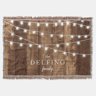 Rustige houten en vlakke lights - Aangepast monogr Deken