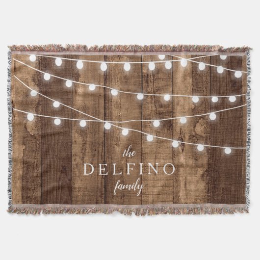 Rustige houten en vlakke lights - Aangepast monogr Deken (Voorkant)