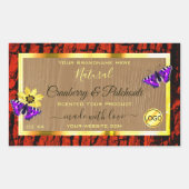 Rustige houten etiketten van Paarse butterflies Lo (Voorkant)