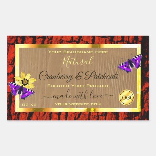 Rustige houten etiketten van Paarse butterflies Lo (Voorkant)