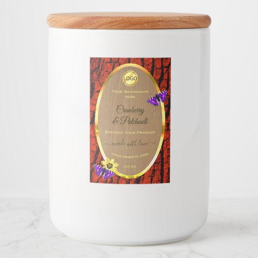 Rustige houten etiketten van Paarse butterflies Lo (Voorkant)