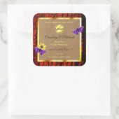 Rustige houten etiketten van Paarse butterflies Lo (Tas)