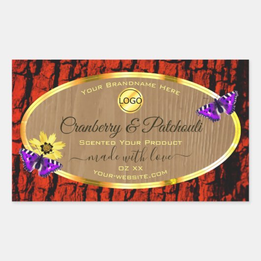 Rustige houten etiketten van Paarse butterflies Lo (Voorkant)